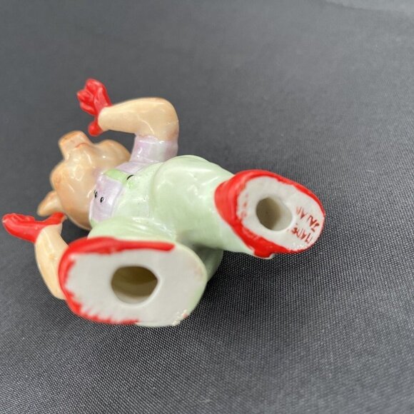 Mid Century Modern Porcelain Pigs Tumbling Made in Japan Vintage Set of 6 - Picture 9 of 15